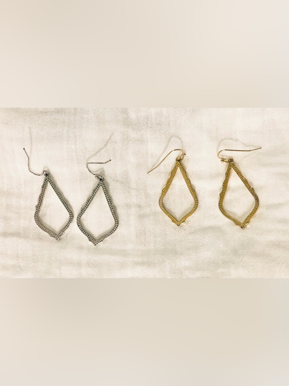 New Kendra Scott Sophia Drop Earrings Two Pairs / Silver & Gold